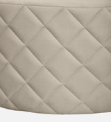 Victoria Velvet Fabric LHS Lounger In Cream Color