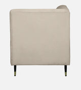 Victoria Velvet Fabric LHS Lounger In Cream Color