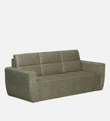 Roman Three Seater Upholstered Sofa Velvet - 12 Months Warranty - Beige Suede