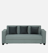 OOTY Three Seater Upholstered Sofa Velvet - 12 Months Warranty - GREY