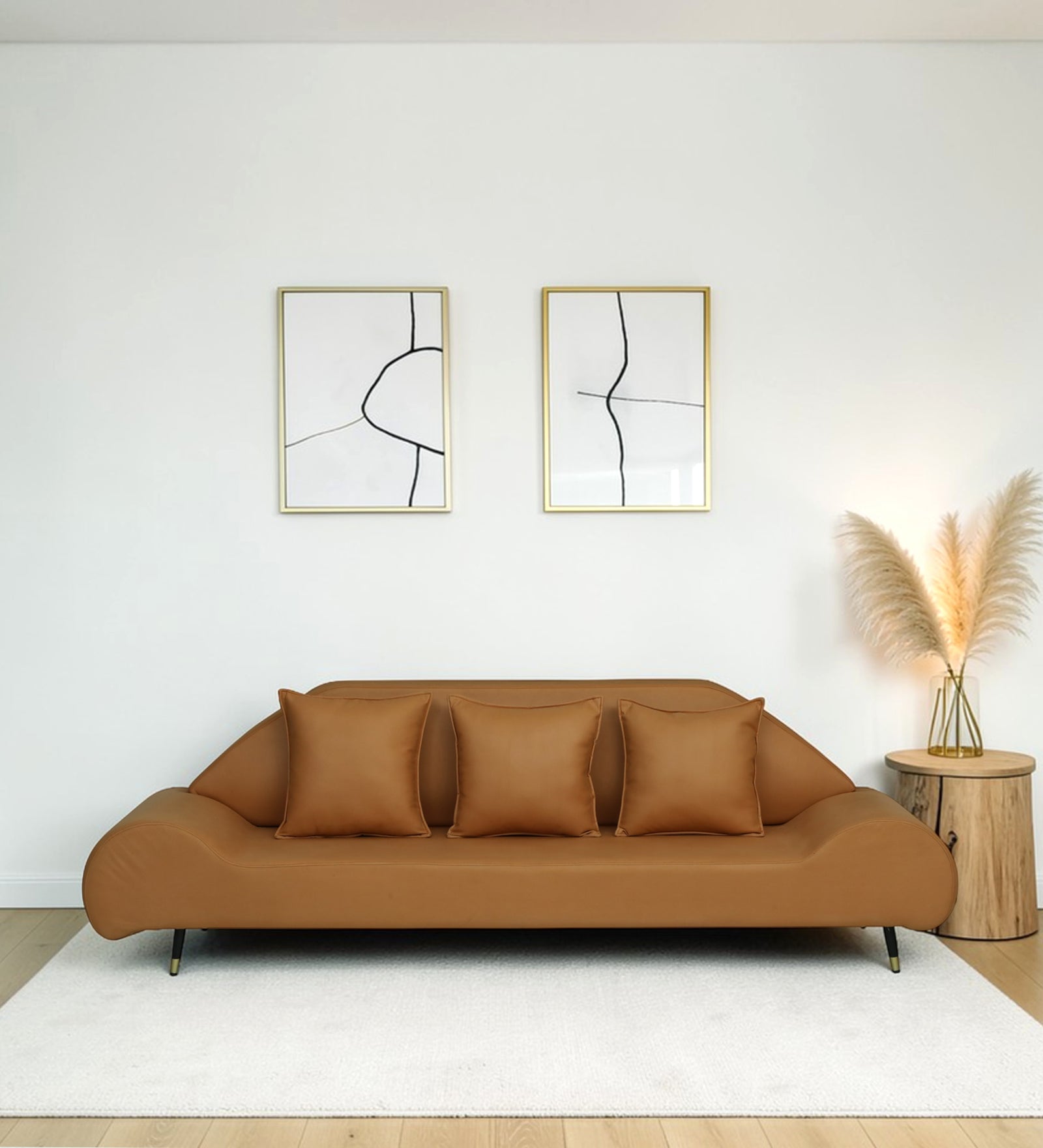 ROCKEY Three Seater Upholstered Sofa - 12 Months Warranty - SAFFARON brand comparison