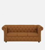 RAJ Three Seater Upholstered Sofa Leatherette - 12 Months Warranty - SAFFARON