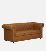 RAJ Three Seater Upholstered Sofa Leatherette - 12 Months Warranty - SAFFARON