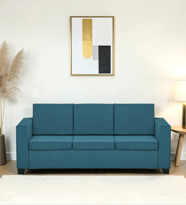 GOA Three Seater Upholstered Sofa Velvet - 12 Months Warranty