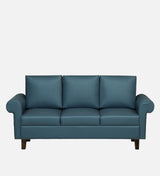 LUNA Three Seater Upholstered Sofa - 12 Months Warranty - Navy Blue