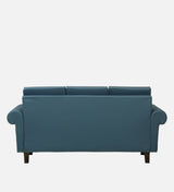 LUNA Three Seater Upholstered Sofa - 12 Months Warranty - Navy Blue