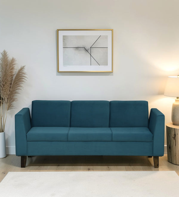 MANALI Three Seater Upholstered Sofa Velvet - 12 Months Warranty