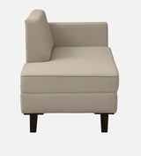 Venus Velvet Fabric LHS Lounger In Cream Color