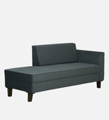 Venus Velvet Fabric LHS Lounger In Grey Color