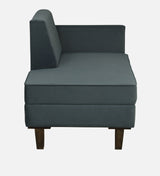 Venus Velvet Fabric LHS Lounger In Grey Color