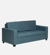 GOA Three Seater Upholstered Sofa With Storage - 12 Months Warranty - BLUE