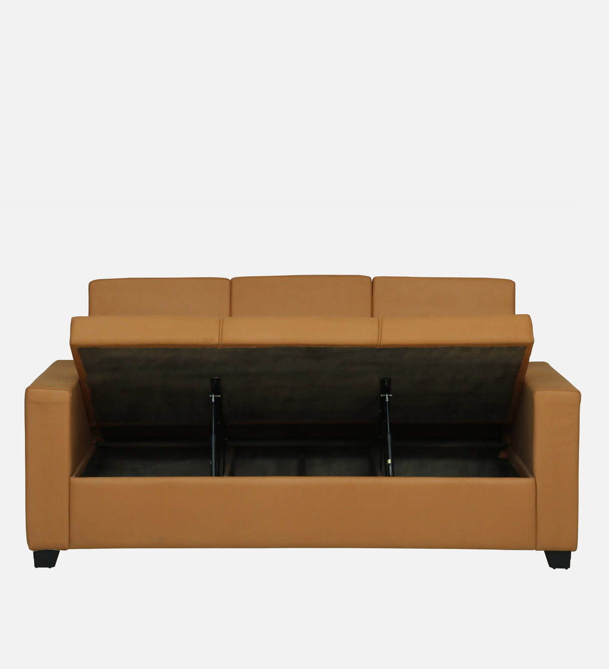 GOA Three Seater Upholstered Sofa With Storage - 12 Months Warranty - SAFFARON
