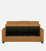GOA Three Seater Upholstered Sofa With Storage - 12 Months Warranty - SAFFARON