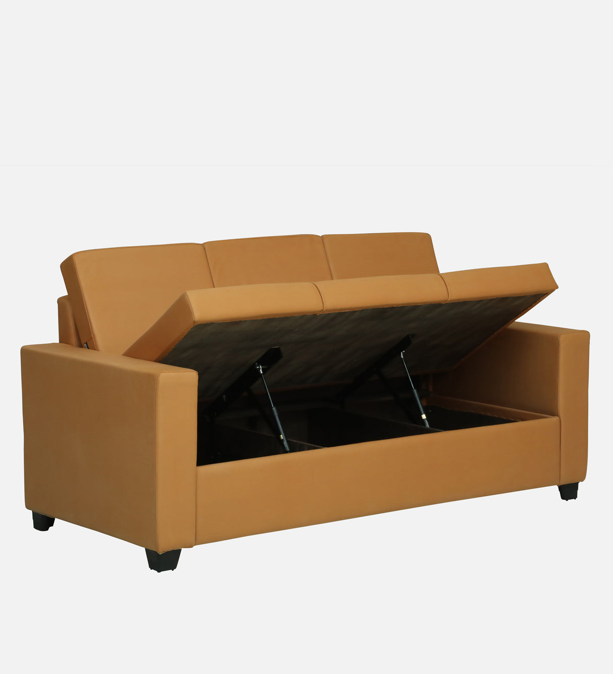 GOA Three Seater Upholstered Sofa With Storage - 12 Months Warranty - SAFFARON