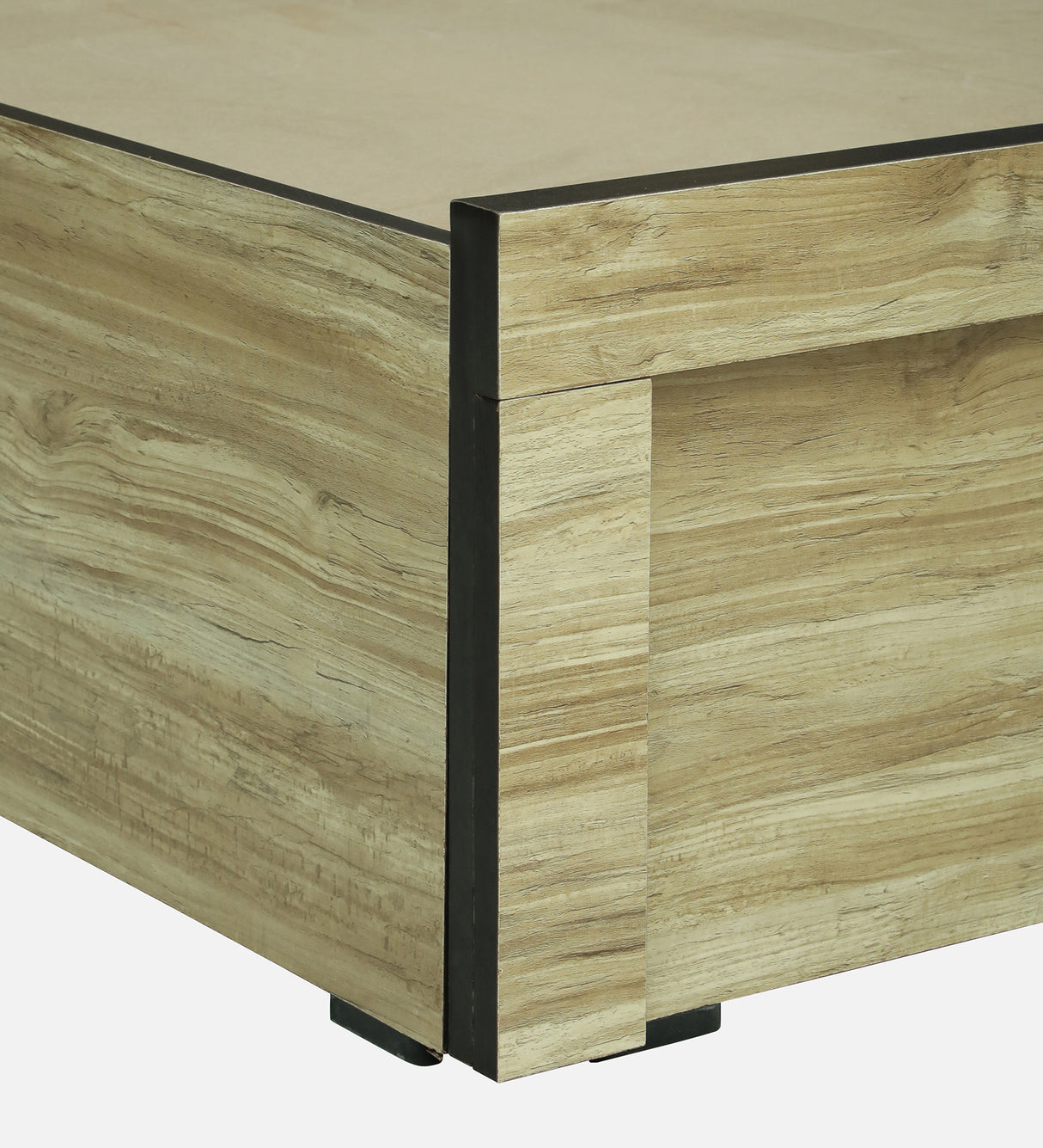 COPS Engineered Wood Bed with Box and Headboard Storage (STONE) - 12 Months Warranty