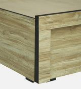 COPS Engineered Wood Bed with Box and Headboard Storage (STONE) - 12 Months Warranty