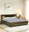 COPS Engineered Wood Bed with Box and Headboard Storage (Walnut) - 12 Months Warranty