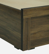 COPS Engineered Wood Bed with Box and Headboard Storage (Walnut) - 12 Months Warranty