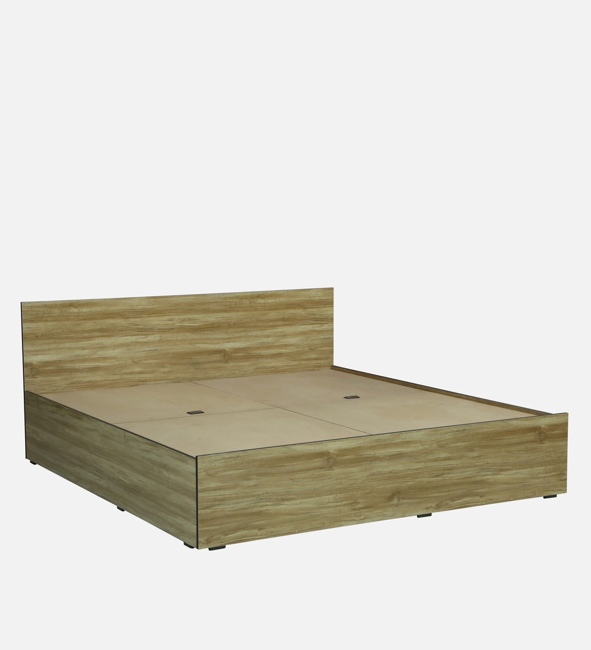CARPER Engineered Wood Bed with Box Storage (STONE) - 12 Months Warranty