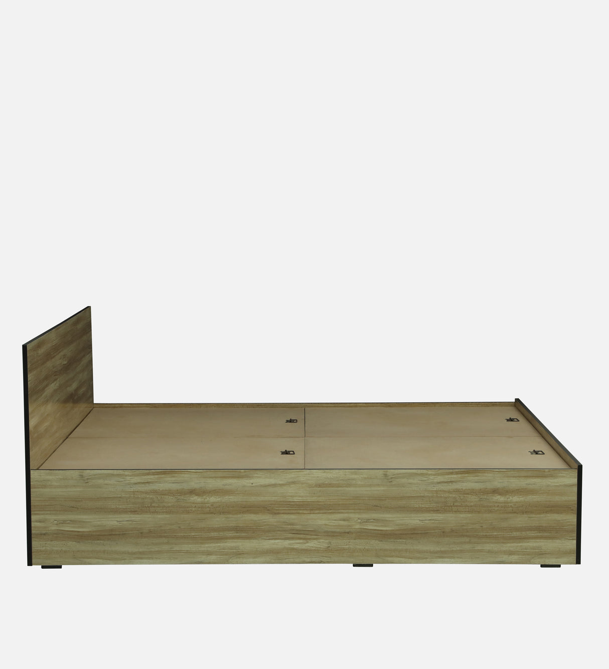 CARPER Engineered Wood Bed with Box Storage (STONE) - 12 Months Warranty