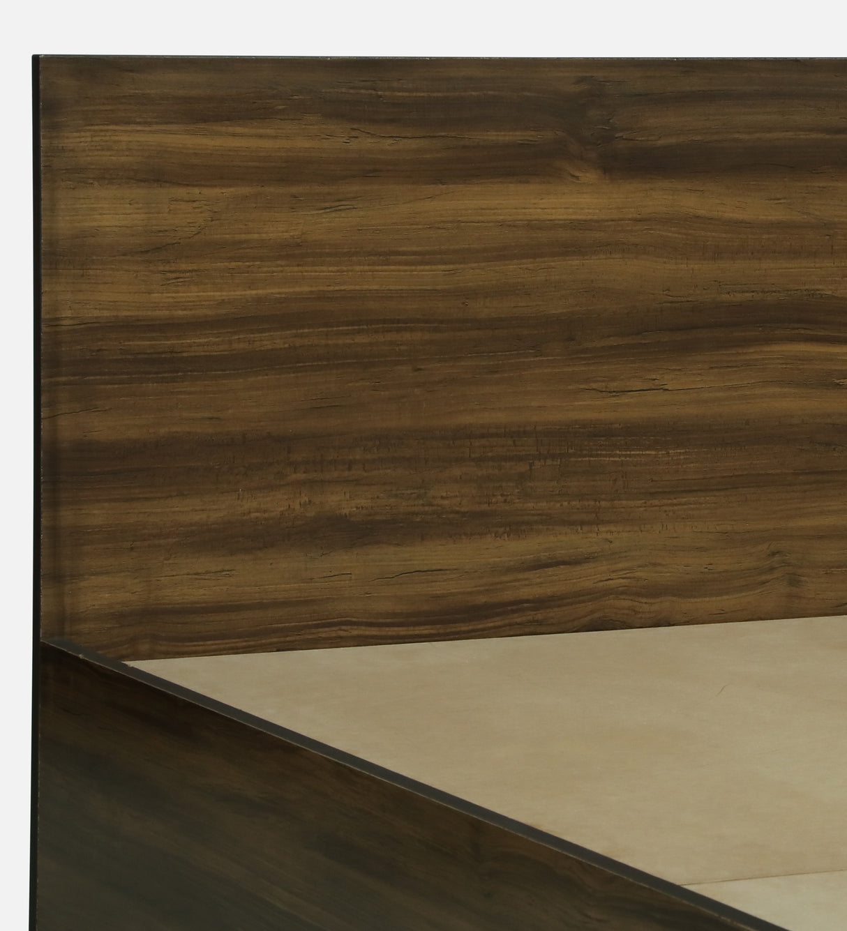 CARPER Engineered Wood Bed with Box Storage (Walnut) - 12 Months Warranty