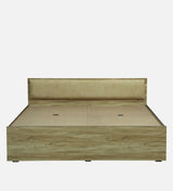 ALLEN Engineered Wood Bed Without Storage and Upholstered Headboard (STONE) - 12 Months Warranty