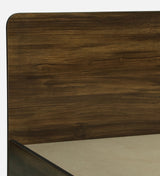 SMITH Engineered Wood Bed with Box Storage (Walnut) - 12 Months Warranty