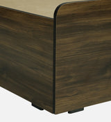 SMITH Engineered Wood Bed with Box Storage (Walnut) - 12 Months Warranty