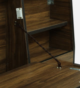 Vento Engineered Wood Bed with Box and Headboard Storage (Walnut) - 12 Months Warranty