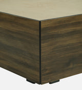 Vento Engineered Wood Bed with Box and Headboard Storage (Walnut) - 12 Months Warranty