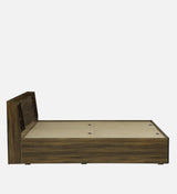 Vento Engineered Wood Bed with Box and Headboard Storage (Walnut) - 12 Months Warranty