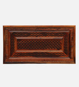 LEELA Solid Sheesham Wood Coffee Table With Glass and Brass Detailing - 3 Years Warranty