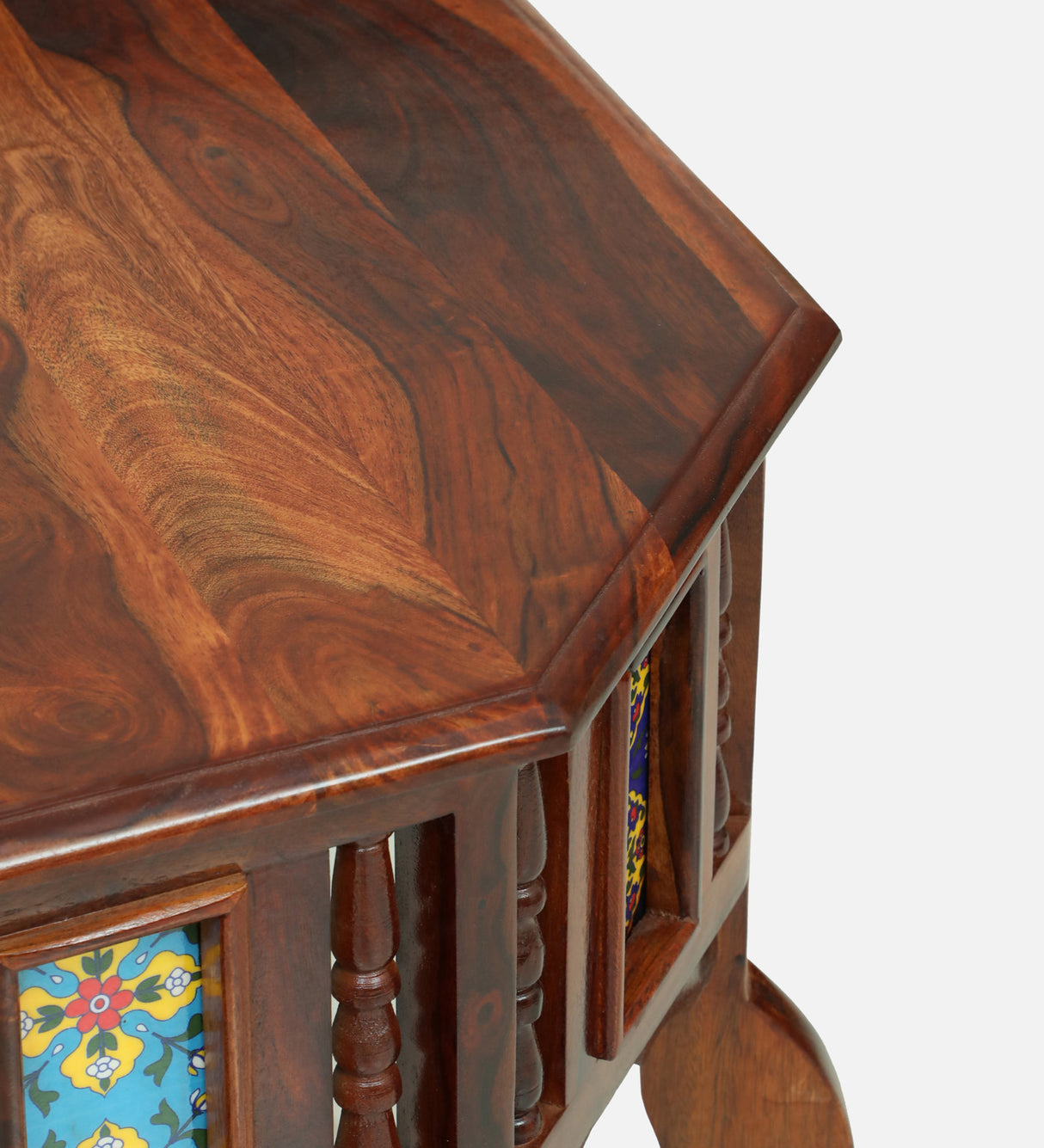 Udaipur Solid Sheesham Wood End Table - 3 Years Warranty