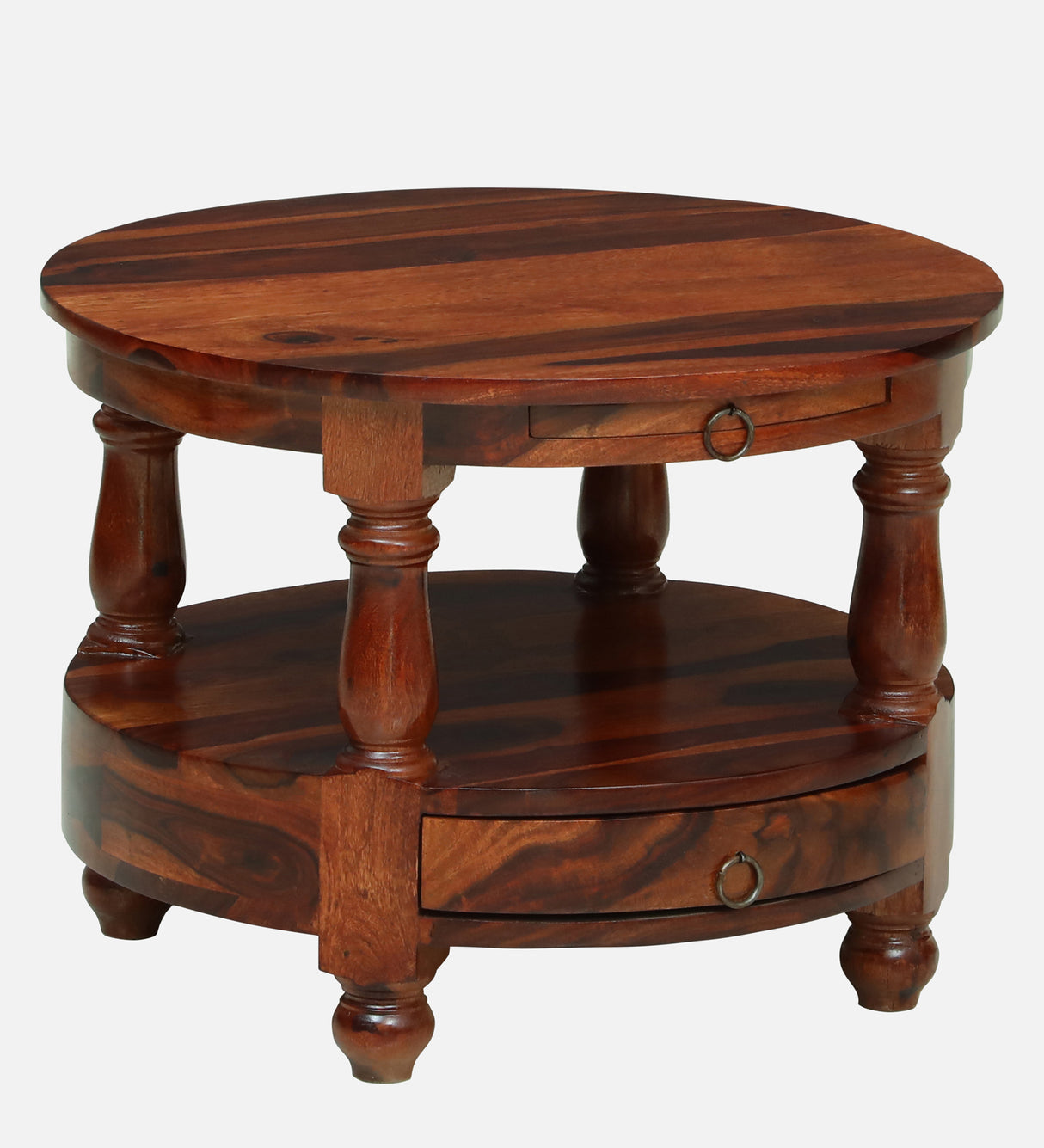 Jodhpur Solid Sheesham Wood End Table - 3 Years Warranty