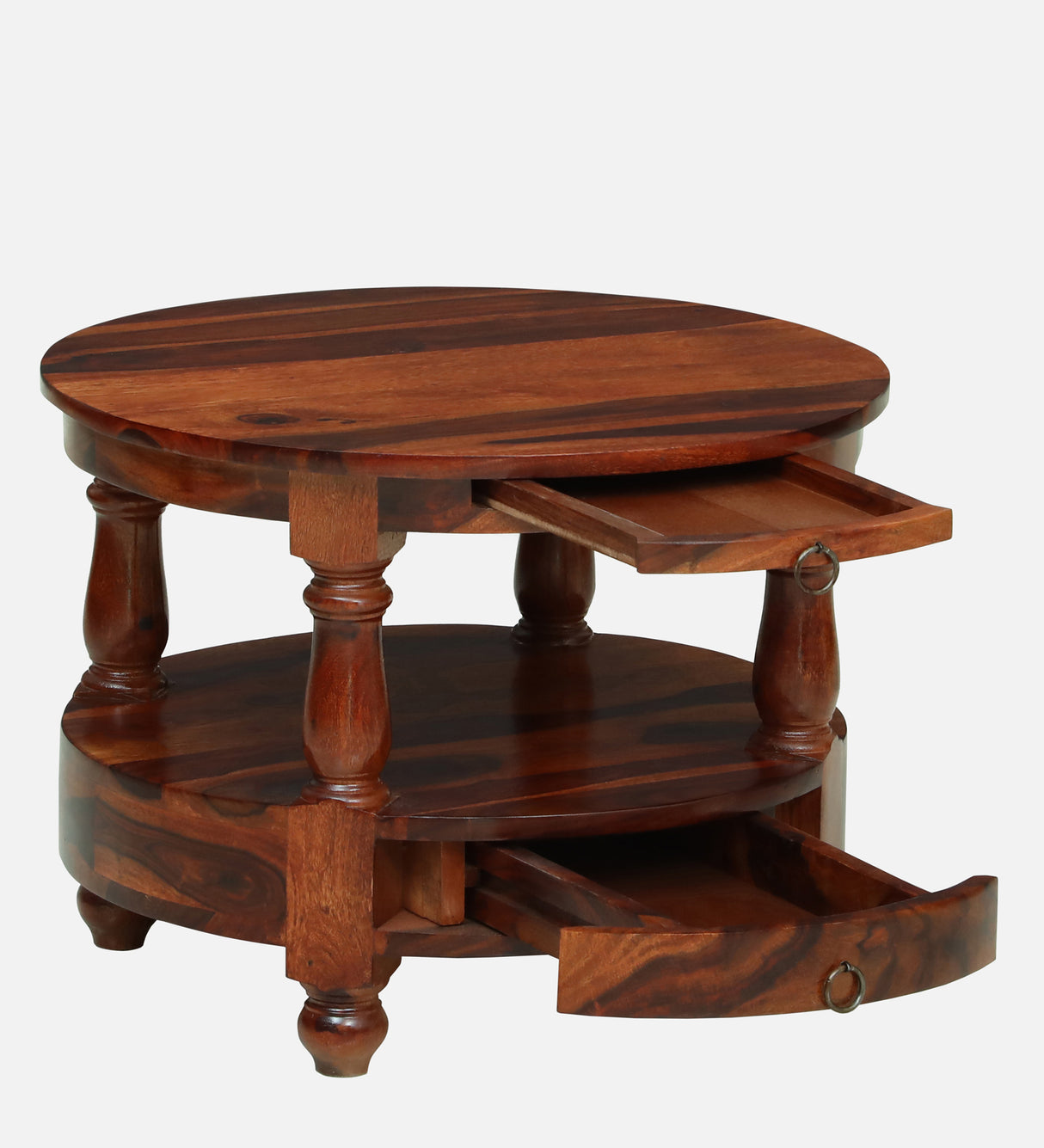 Jodhpur Solid Sheesham Wood End Table - 3 Years Warranty