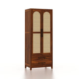 Cosmos Solid Sheesham Wood Wardrobe With Two Doors and Two Drawers - 3-Year Warranty