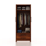 Cosmos Solid Sheesham Wood Wardrobe With Two Doors and Two Drawers - 3-Year Warranty