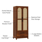 Cosmos Solid Sheesham Wood Wardrobe With Two Doors and Two Drawers - 3-Year Warranty