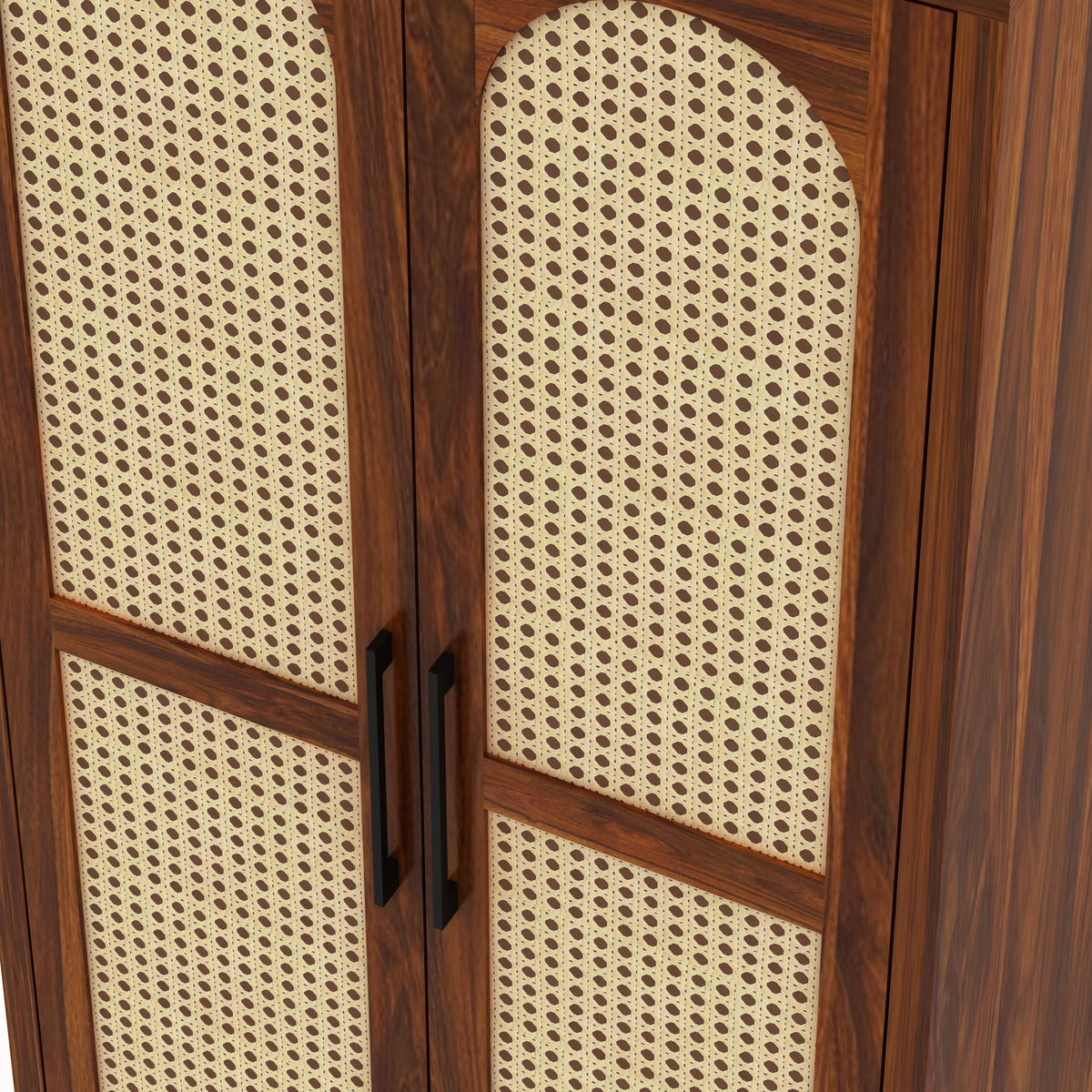 Cosmos Solid Sheesham Wood Wardrobe With Two Doors and Two Drawers - 3-Year Warranty