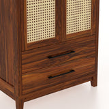 Cosmos Solid Sheesham Wood Wardrobe With Two Doors and Two Drawers - 3-Year Warranty