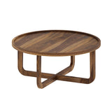 Round Solid Sheesham Wood Coffee Table - 3 years Warranty