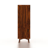 Robert Solid Sheesham Wood Shoe Rack With Two Doors, Drawer and Open Shelf- 3-Year Warranty
