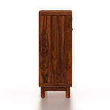 Cosmos Solid Sheesham Wood Shoe Rack With three Doors and Two Drawer 3 - Year Warranty