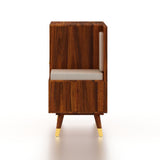 SYRUS Solid Sheesham Wood Shoe Rack with Doors, Seating Space 3 - Year Warranty