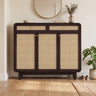 Cosmos Solid Sheesham Wood Shoe Rack With three Doors and Two Drawer 3 - Year Warranty