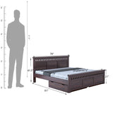 Armania Solid Sheesham Wood Bed With Two Drawer Storage - 3 Years Warranty