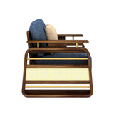 Edin Solid Sheesham Wood 2 Seater Sofa With Cane & Brass Detailing - 3 Year Warranty (LUXE EDITION)