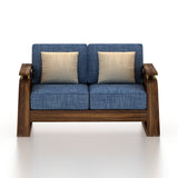 Edin Solid Sheesham Wood 2 Seater Sofa With Cane & Brass Detailing - 3 Year Warranty (LUXE EDITION)