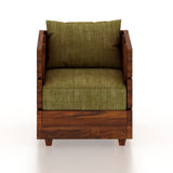 Cairo Solid Sheesham Wood Single Seater Sofa - 3 Year Warranty (LUXE EDITION)