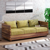 Cairo Solid Sheesham Wood 3 Seater Sofa - 3 Year Warranty (LUXE EDITION)